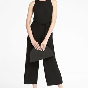 Black Banana Republic Wide Leg Cropped Jumpsuit